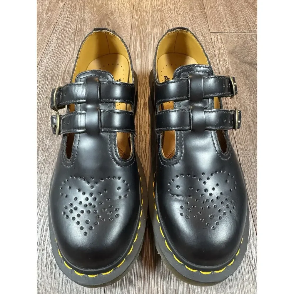 Dr. Martens 12916 Shoes Womens Size 7 Leather Double Strap Mary Jane Flats - Picture 4 of 13